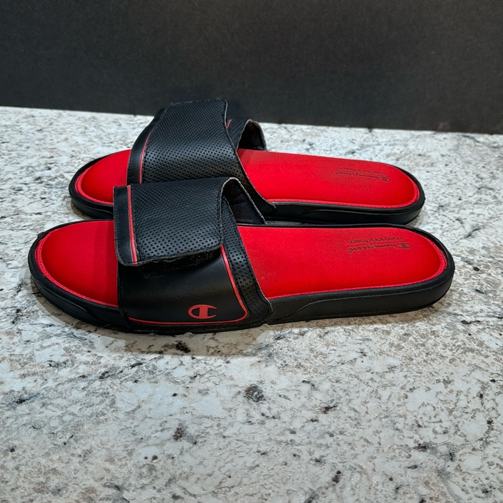 Men’s Champion Slides. Velcro. Men’s size 13.
